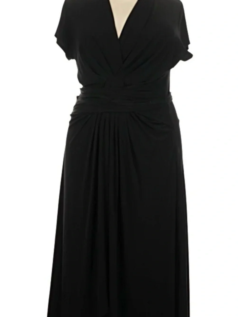 Michael Kors Black Mock Wrap Dress